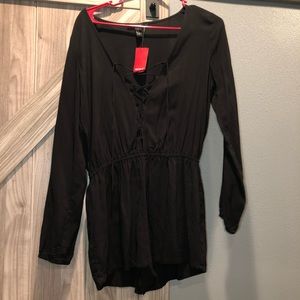 Black Long Sleeve Romper